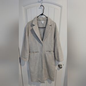 H&M Wool Blend Cream Jacket Size 4